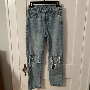 American Eagle Outfitters Light Blue Distressed Jeans